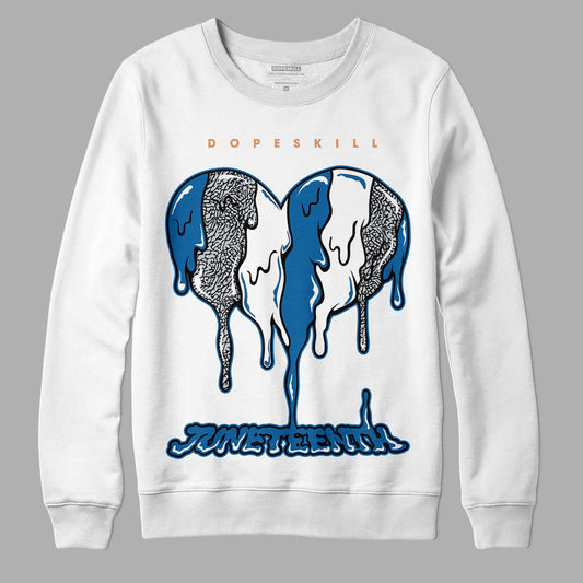 Jordan 3 Retro Wizards DopeSkill Sweatshirt Juneteenth Heart Graphic Streetwear - White