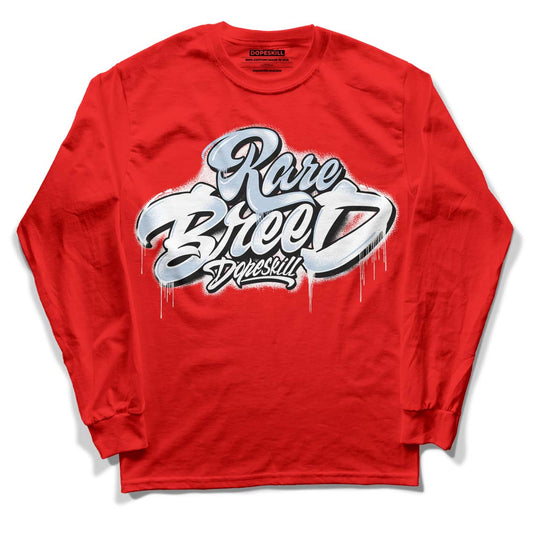 Cherry 11s DopeSkill Varsity Red Long Sleeve T-Shirt Rare Breed Type Graphic