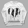 Jordan 1 High 85 Black White DopeSkill Long Sleeve T-Shirt Juneteenth Heart Graphic Streetwear  - White 