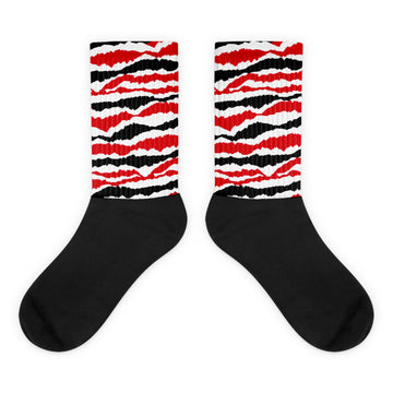 Abstract Tiger Sublimated Socks Match Jordan 1 Heritage