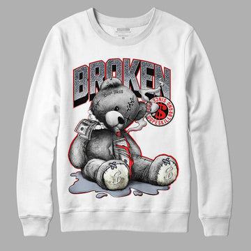 Jordan 3 Retro White Cement Reimagined DopeSkill Sweatshirt Sick Bear Graphic Streetwear - White