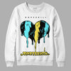 Aqua 5s DopeSkill Sweatshirt Juneteenth Heart Graphic - White