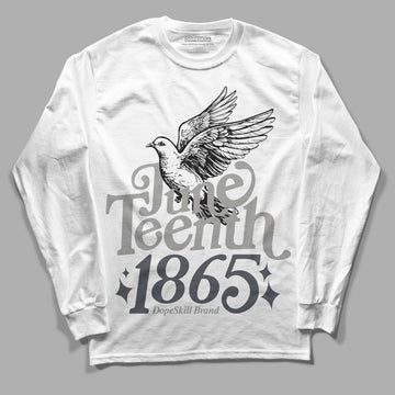 Jordan 6 Retro Cool Grey DopeSkill Long Sleeve T-Shirt Juneteenth 1865 Graphic Streetwear - White