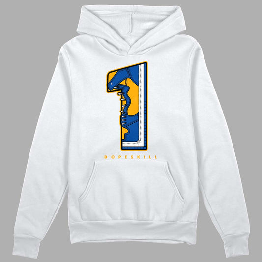 Dunk Blue Jay and University Gold DopeSkill Hoodie Sweatshirt No.1 Graphic Streetwear - White