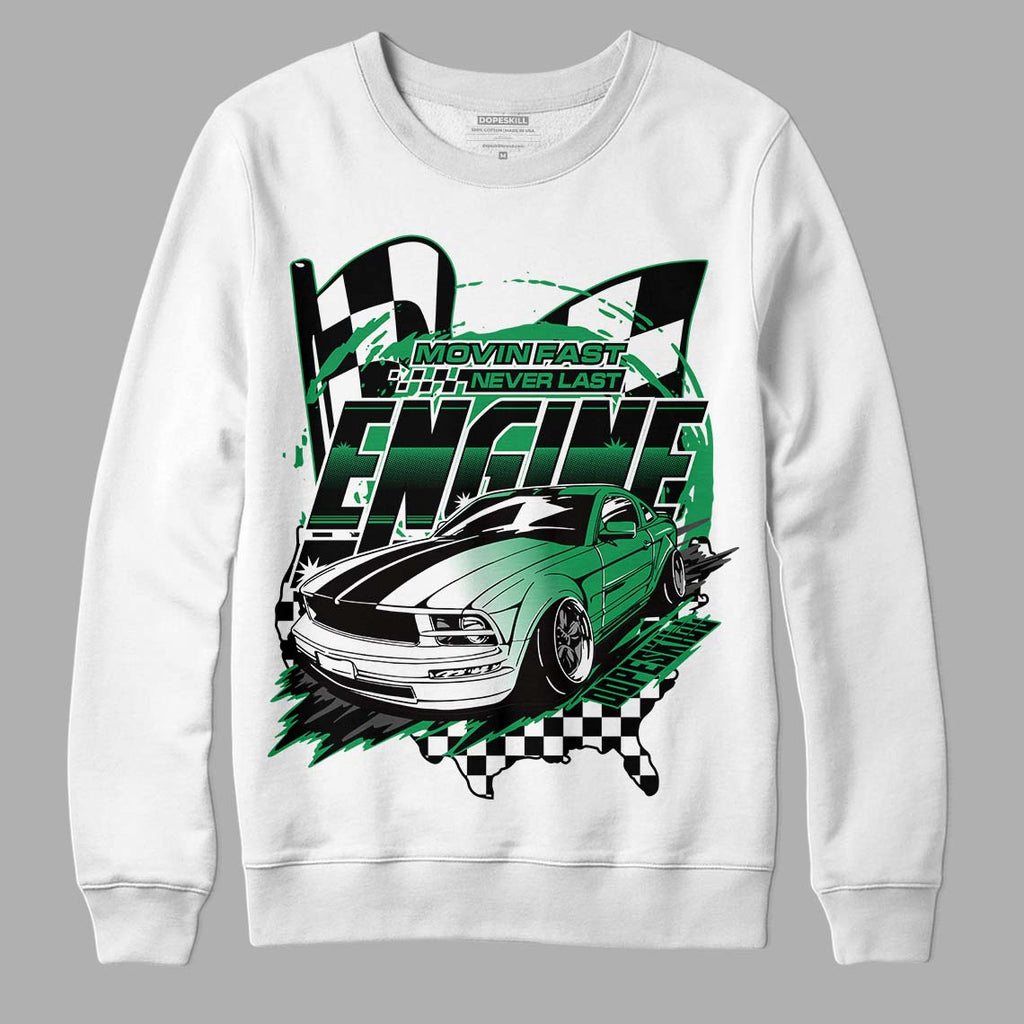 Jordan 6 Rings "Lucky Green" DopeSkill Sweatshirt ENGINE Tshirt Graphic Streetwear - White