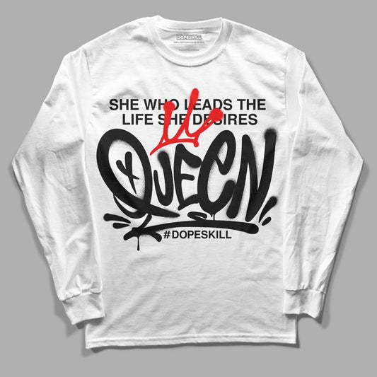 Jordan 1 High 85 Black White DopeSkill Long Sleeve T-Shirt Queen Graphic Streetwear - White 