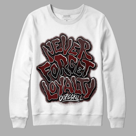 Jordan 12 x A Ma Maniére DopeSkill Sweatshirt Never Forget Loyalty Graphic Streetwear - White 