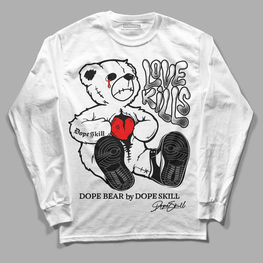 Jordan 1 High 85 Black White DopeSkill Long Sleeve T-Shirt Love Kills Graphic Streetwear  - White 