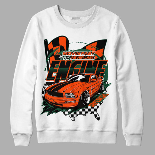 Dunk Low Team Dark Green Orange DopeSkill Sweatshirt ENGINE Tshirt Graphic - White