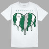 Gorge Green 1s DopeSkill T-Shirt Slime Drip Heart Graphic - White 