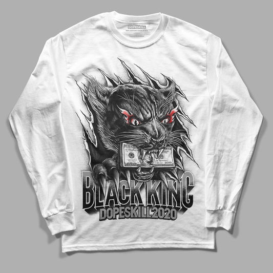 Jordan 1 High 85 Black White DopeSkill Long Sleeve T-Shirt Black King Graphic Streetwear  - White
