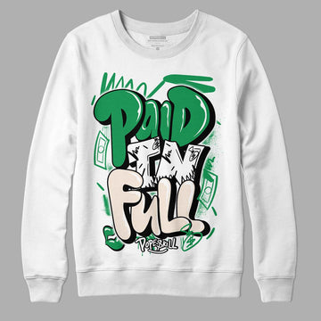 Jordan 2 Retro Lucky Green DopeSkill Sweatshirt New Paid In Full Graphic Streetwear - White 