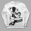 Jordan 1 High 85 Black White DopeSkill Long Sleeve T-Shirt Sneakerhead BEAR Graphic Streetwear - White 