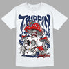 Midnight Navy 4s DopeSkill T-Shirt Trippin Graphic - White