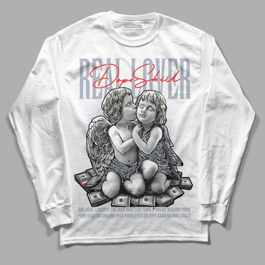 Jordan 3 Retro White Cement Reimagined DopeSkill Long Sleeve T-Shirt Real Lover Graphic Streetwear - White