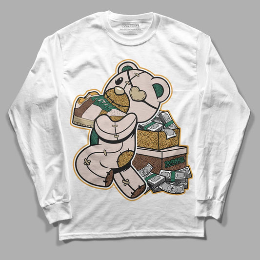 Safari Dunk Low DopeSkill Long Sleeve T-Shirt Bear Steals Sneaker Graphic - White 