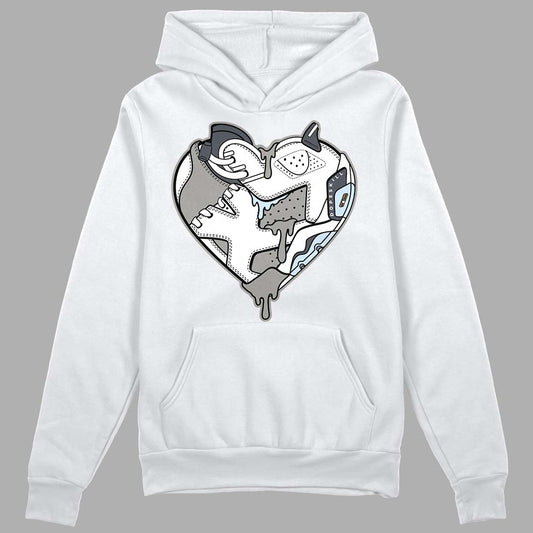 Jordan 6 Retro Cool Grey DopeSkill Hoodie Sweatshirt Heart Jordan 6 Graphic Streetwear - White