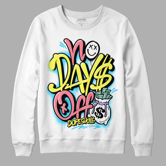 Candy Easter Dunk Low DopeSkill Sweatshirt No Days Off Graphic - White 