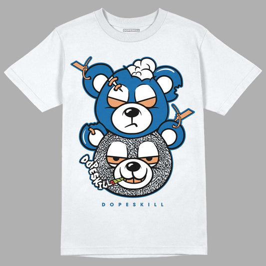Jordan 3 Retro Wizards DopeSkill T-Shirt New Double Bear Graphic Streetwear - White