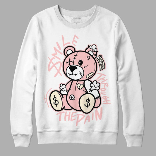 Jordan 1 High OG WMNS Washed Pink DopeSkill Sweatshirt BEAN Graphic Streetwear - White