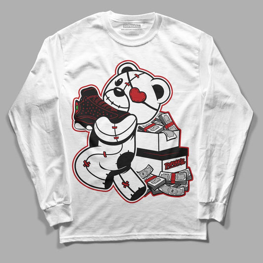 Jordan 13 Retro Playoffs DopeSkill Long Sleeve T-Shirt Bear Steals Sneaker Graphic Streetwear - White