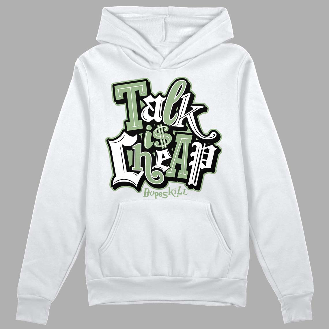 Jordan 4 Retro “Seafoam” DopeSkill Hoodie Sweatshirt Talk Is Chip Graphic Streetwear  - White 