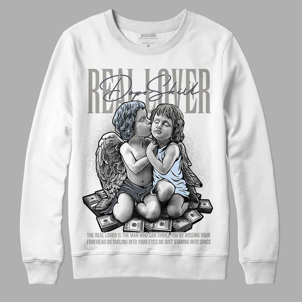 Jordan 6 Retro Cool Grey DopeSkill Sweatshirt Real Lover Graphic Streetwear - White 