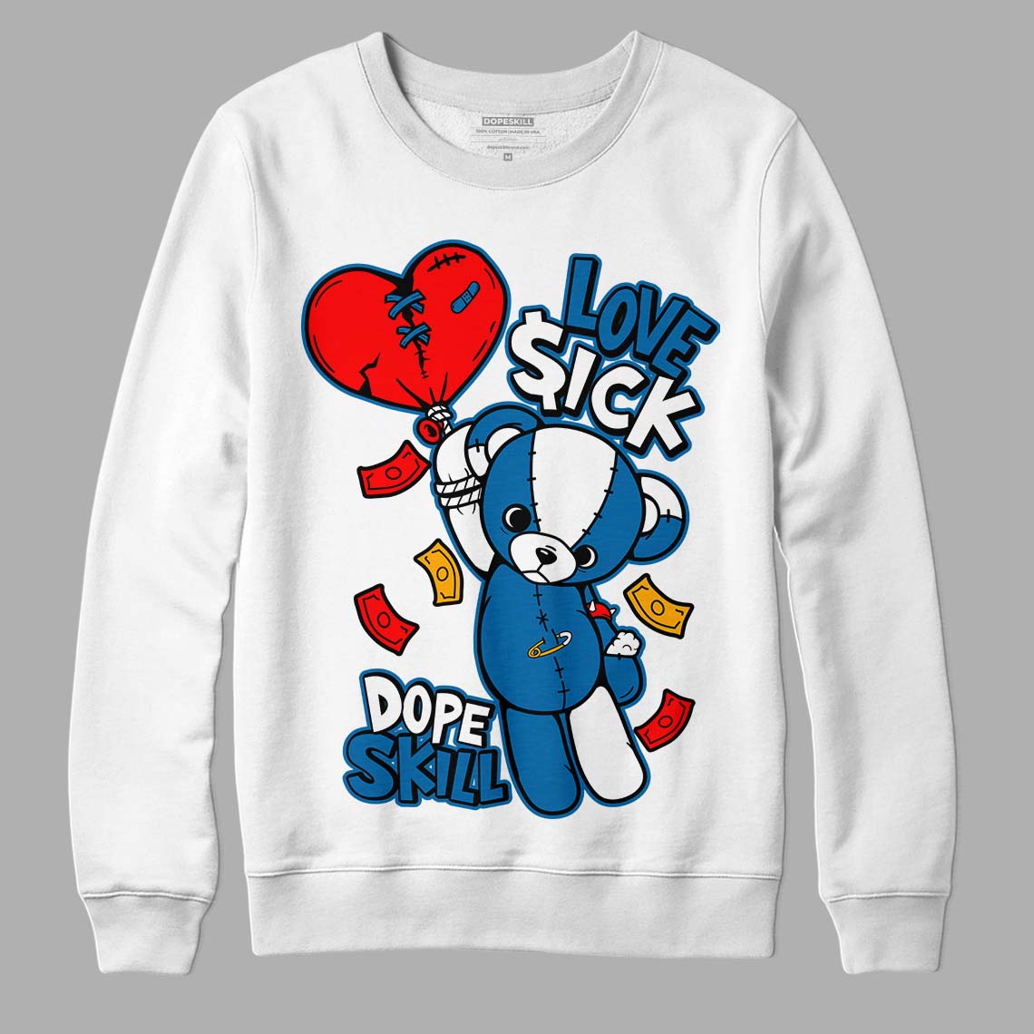 Messy Room 4S DopeSkill Sweatshirt Love Sick Graphic - White