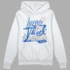 True Blue 1s DopeSkill Hoodie Sweatshirt LOVE Graphic - White