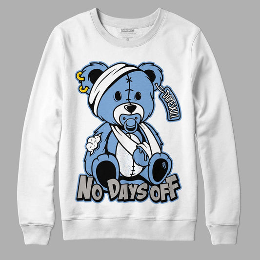 Jordan 5 Retro University Blue DopeSkill Sweatshirt Hurt Bear Graphic Streetwear - White