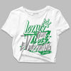 Jordan 3 WMNS “Lucky Green” DopeSkill Women's Crop Top LOVE Graphic Streetwear - White