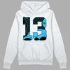 University Blue 13s DopeSkill Hoodie Sweatshirt No.13 Graphic - White 