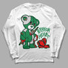 Nike SB x Jordan 4 “Pine Green” DopeSkill Long Sleeve T-Shirt Broken Heart Graphic Streetwear - White