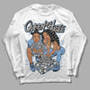 Jordan 5 Retro University Blue DopeSkill Long Sleeve T-Shirt Queen Of Hustle Graphic Streetwear - White