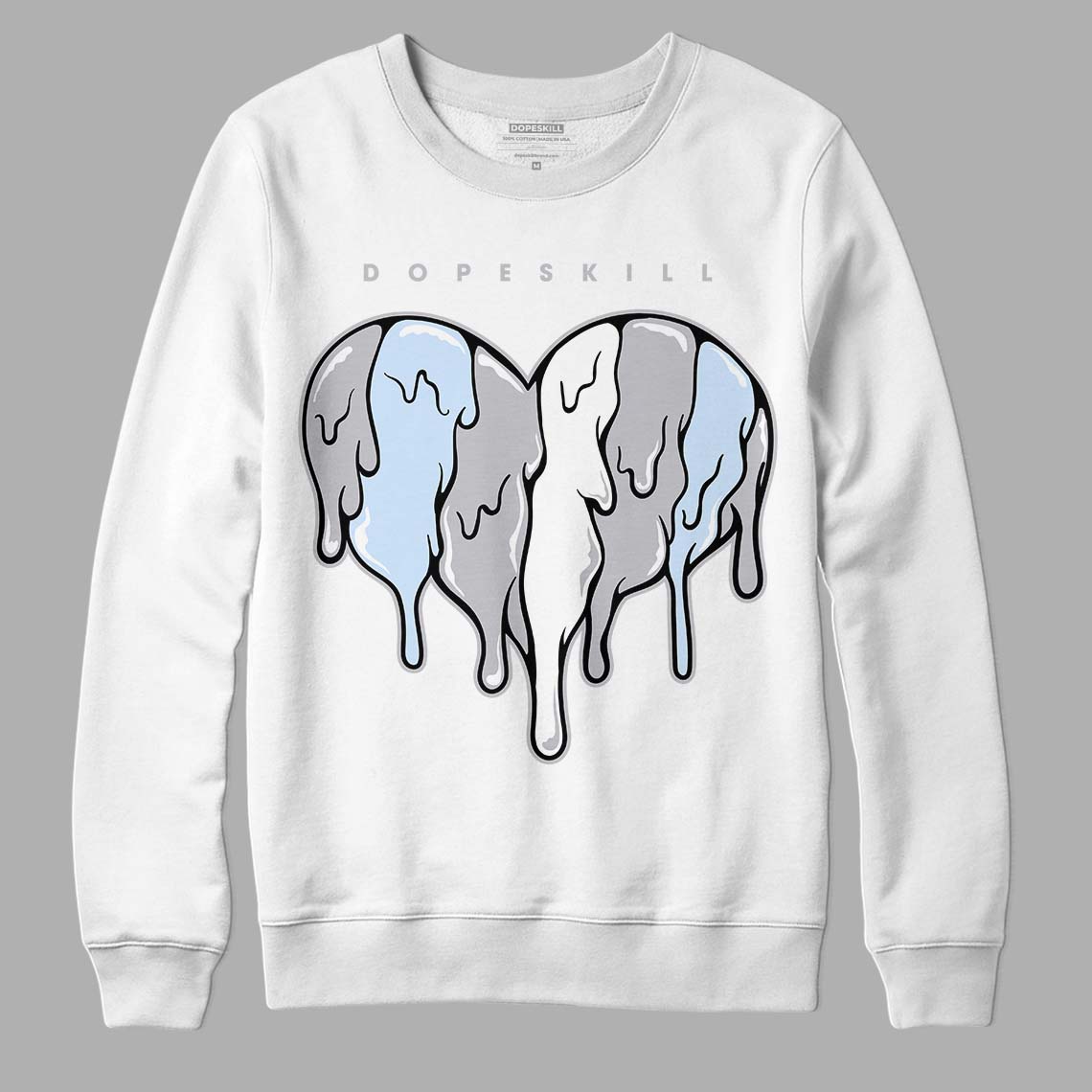 Jordan 11 Retro Low Cement Grey DopeSkill Sweatshirt Slime Drip Heart Graphic Streetwear - White