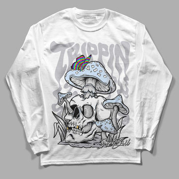 Jordan 11 Retro Low Cement Grey DopeSkill Long Sleeve T-Shirt Trippin Graphic Streetwear - White