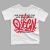 Red Thunder 4s DopeSkill Toddler Kids T-shirt Queen Graphic - White 