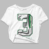 Jordan 3 WMNS “Lucky Green” DopeSkill Women's Crop Top No.3 Graphic Streetwear - White