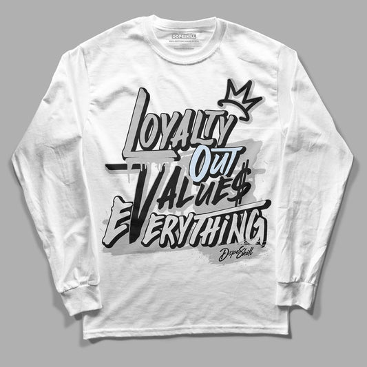 Black Metallic Chrome 6s DopeSkill Long Sleeve T-Shirt LOVE Graphic - White