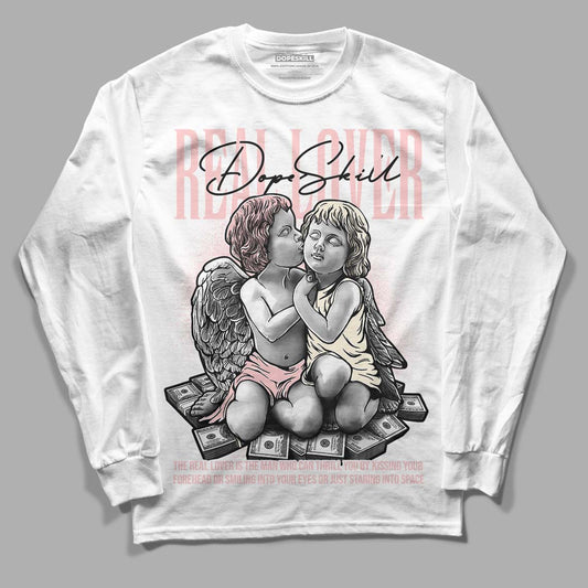 Jordan 1 High OG WMNS Washed Pink DopeSkill Long Sleeve T-Shirt Real Lover Graphic Streetwear - White