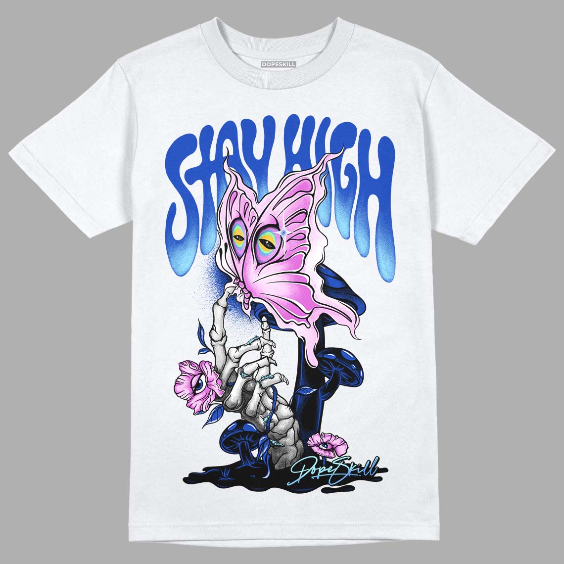 Hyper Royal 12s DopeSkill T-Shirt Stay High Graphic - White