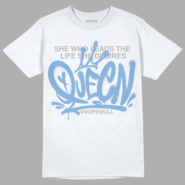 Jordan 5 Retro University Blue DopeSkill T-Shirt Queen Graphic Streetwear - White