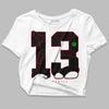 Playoffs 13s DopeSkill Women's Crop Top No.13 Graphic - White