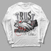 Fire Red 9s DopeSkill Long Sleeve T-Shirt Trust No One Graphic - White 