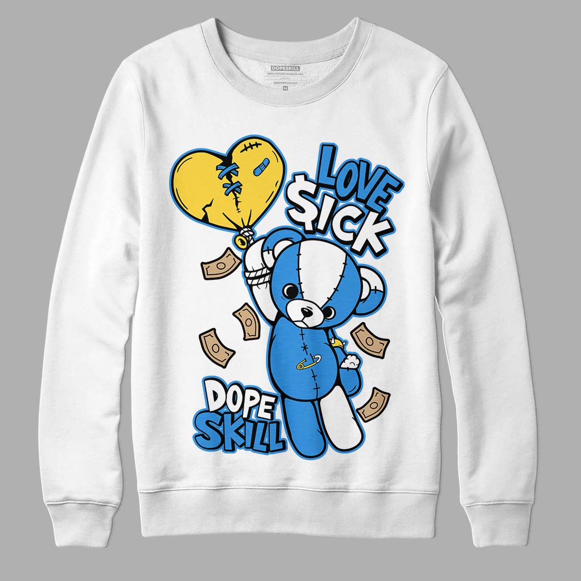 SB Dunk Low Homer DopeSkill Sweatshirt Love Sick Graphic - White