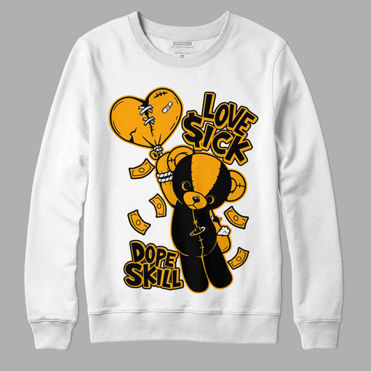 Black Taxi 12s DopeSkill Sweatshirt Love Sick Graphic - White 