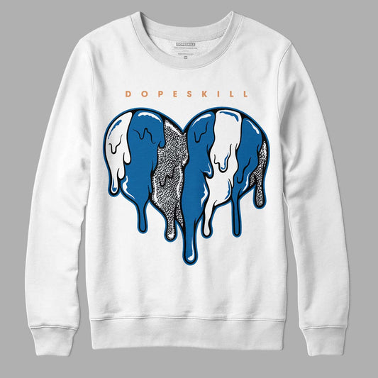 Jordan 3 Retro Wizards DopeSkill Sweatshirt Slime Drip Heart Graphic Streetwear - White