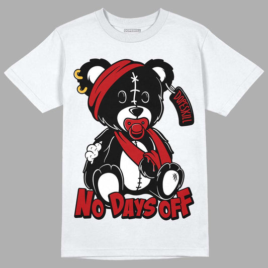 Playoffs 13s DopeSkill T-Shirt Hurt Bear Graphic - White