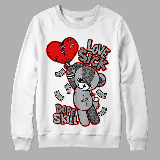 Jordan 5 Retro P51 Camo DopeSkill Sweatshirt Love Sick Graphic Streetwear - White 