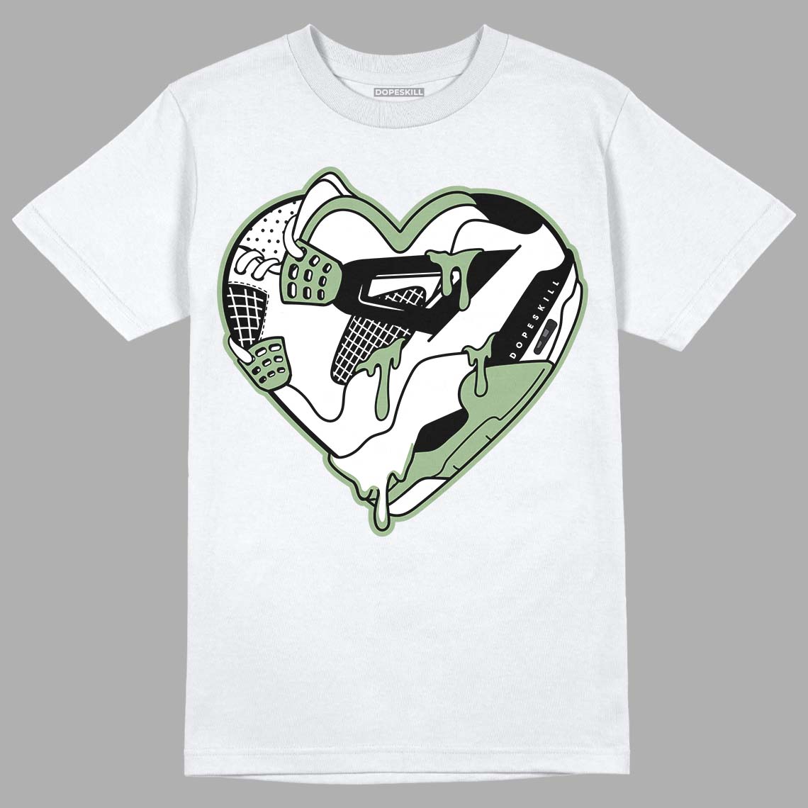 Seafoam 4s DopeSkill T-Shirt Heart Jordan 4 Graphic - White 